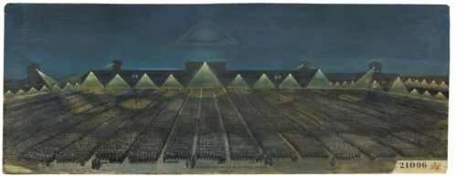 Roll-call in November 1938; by David Ludwig Bloch